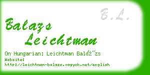 balazs leichtman business card